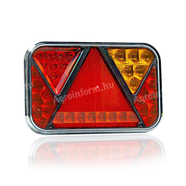 Lámpa LED 5 funkciós háromszög prizmás 12V