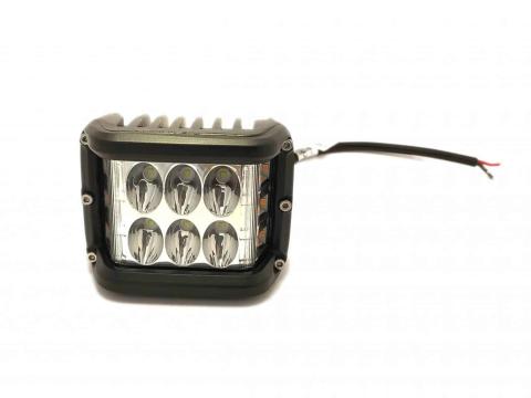 Munkalámpa LED szögletes dupla soros 24W villogó 12/24V