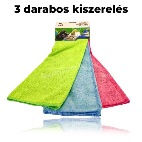 Mikroszálas törlőkendő 400x400mm 3db-os