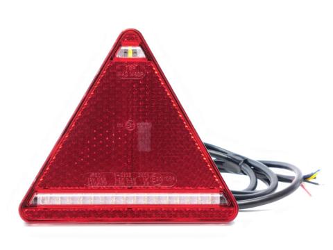 Lámpa LED 4 funkciós háromszög tolatós