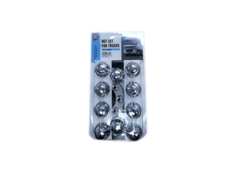 Csavarkupak 10 db krómozott acél Csavarkupak 10 db krómozott acél