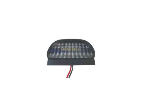 Lámpa rendszám kerek fekete 5LED