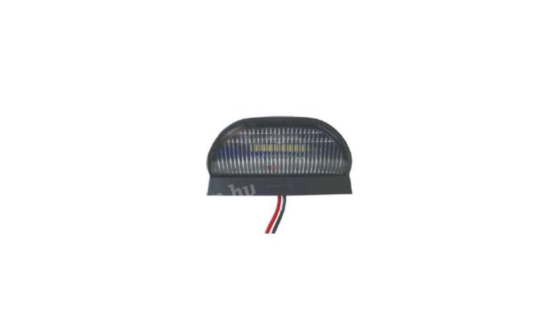 Lámpa rendszám kerek fekete 5LED