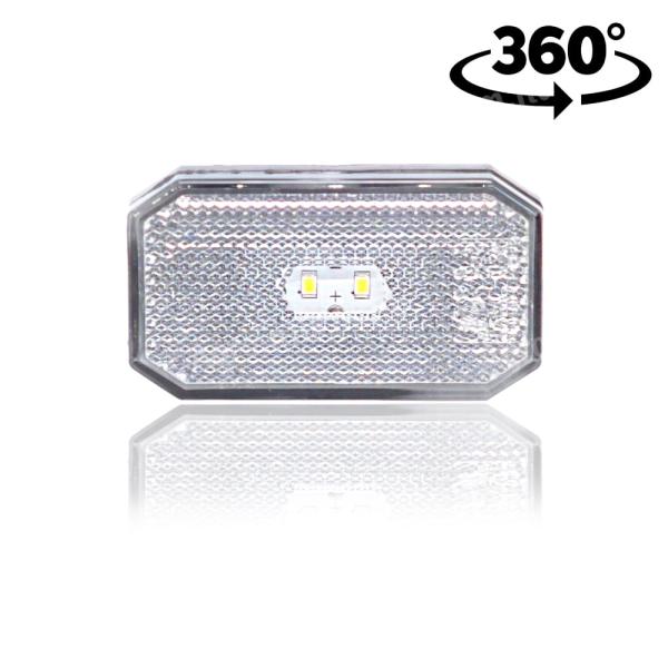 Lámpa helyzet LED szögletes 2LED 12/24V