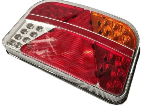 Lámpa LED 7 funkciós lekerekített háromszög prizmás 12/24V