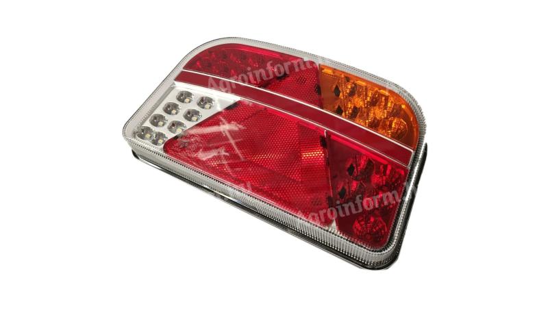 Lámpa LED 7 funkciós lekerekített háromszög prizmás 12/24V