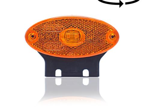 Lámpa helyzet LED ovál sárga tartóval Lámpa helyzet LED ovál sárga tartóval