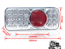 Lámpa LED 5 funkciós áttetsző prizmás 12/24V