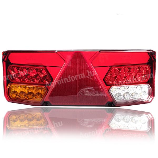 Lámpa LED 7 funkciós háromszög prizmás 12-24V