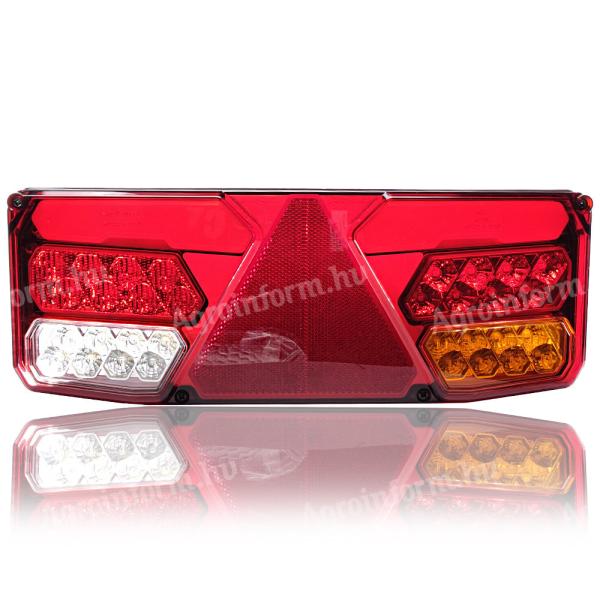 Lámpa LED 7 funkciós háromszög prizmás 12-24V