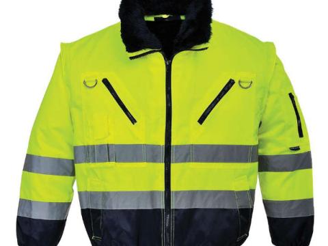 Láthatósági kabát sárga-fekete pilóta dzseki 3 az 1-ben Láthatósági kabát sárga-fekete pilóta dzseki 3 az 1-ben