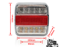 Lámpa LED 4 funkciós prizmás 12V/24V