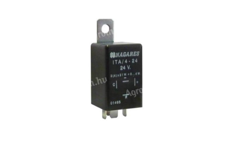 Index relé elektronikus 24V 4 lábú francia szabványú