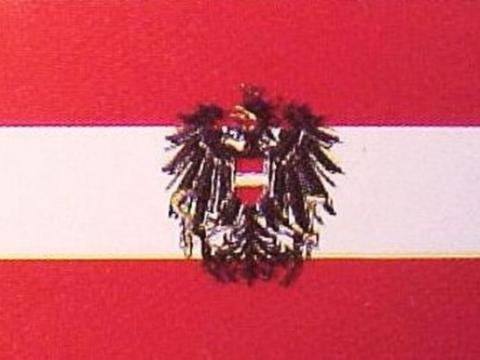 Zászló nagy lobogó Ausztria címeres (90x150cm)