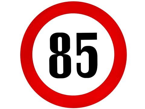 Fényvisszaverős ebességkorlátozó matrica - 13 és 19cm