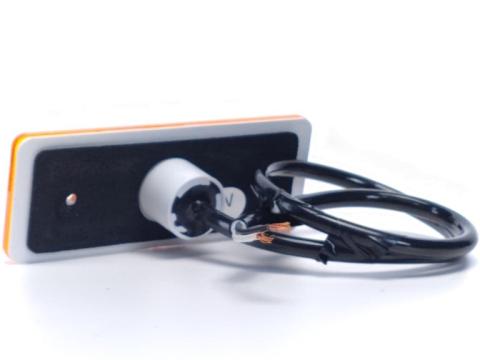 Lámpa helyzet beépíthető prizmás sárga 4LED