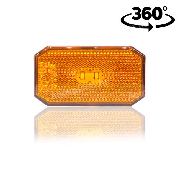 Lámpa helyzet LED szögletes 2LED 12/24V