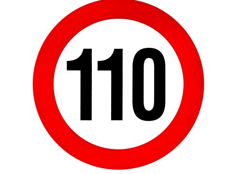 Fényvisszaverős ebességkorlátozó matrica - 13 és 19cm