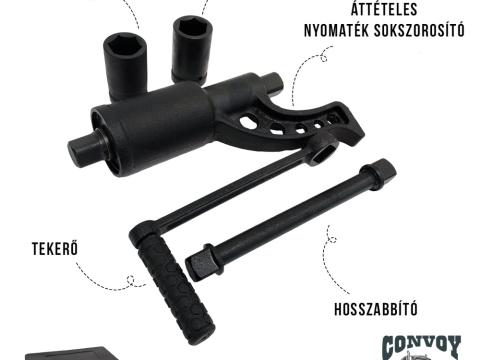 Nyomaték sokszorozó áttételes kerékanyakulcs