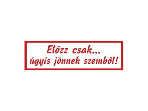 Matrica Előzz csak, úgyis jönnek szemből