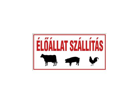 Matrica élőállat szállítás Matrica élőállat szállítás