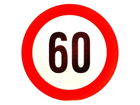 Fényvisszaverő sebességkorlátozó matrica - 19cm