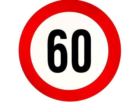 Fényvisszaverős ebességkorlátozó matrica - 13 és 19cm