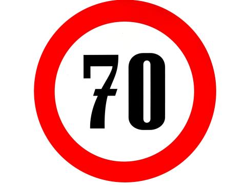 Fényvisszaverős ebességkorlátozó matrica - 13 és 19cm