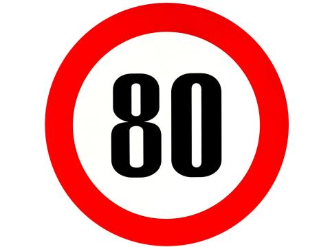 Fényvisszaverős ebességkorlátozó matrica - 13 és 19cm