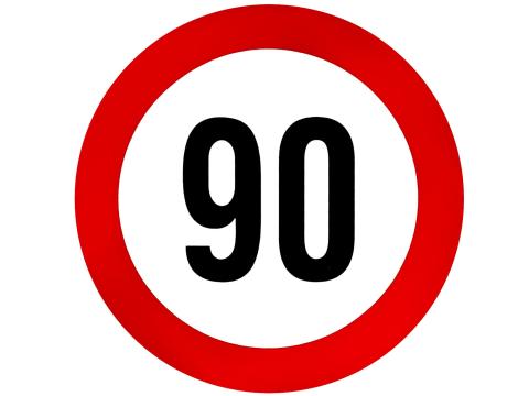 Fényvisszaverős ebességkorlátozó matrica - 13 és 19cm