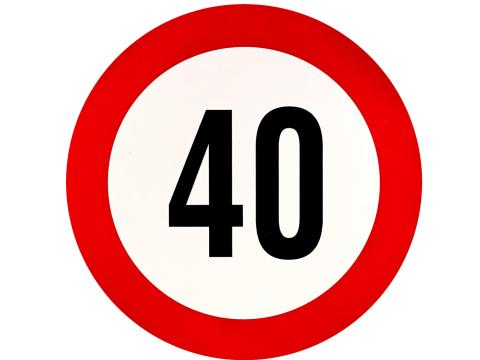 Fényvisszaverős ebességkorlátozó matrica - 13 és 19cm Fényvisszaverős ebességkorlátozó matrica - 13 és 19cm