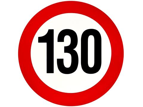 Fényvisszaverős ebességkorlátozó matrica - 13 és 19cm