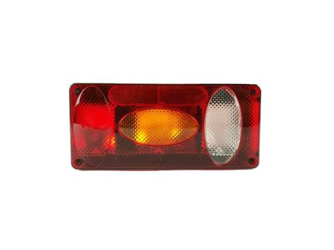 Lámpa hátsó univerzális jobb 5 funkciós, tolatós prizmás ovál