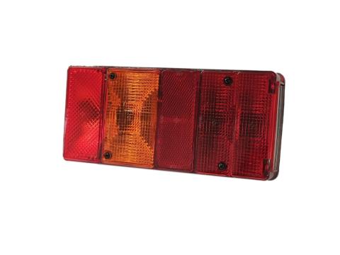 Lámpa hátsó univerzális bal 5 funkciós, ködös prizmás rendszámos Lámpa hátsó univerzális bal 5 funkciós, ködös prizmás rendszámos