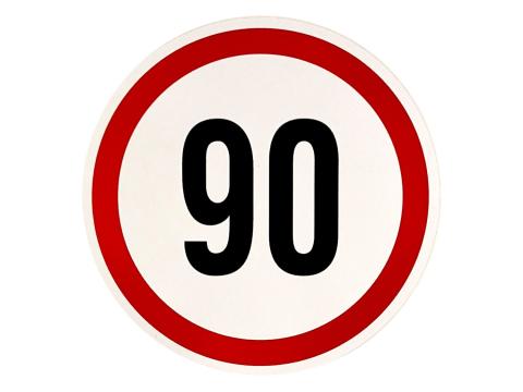 Fényvisszaverős ebességkorlátozó matrica - 13 és 19cm