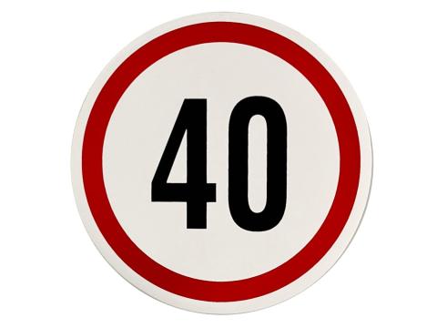 Fényvisszaverős ebességkorlátozó matrica - 13 és 19cm