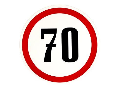 Fényvisszaverős ebességkorlátozó matrica - 13 és 19cm