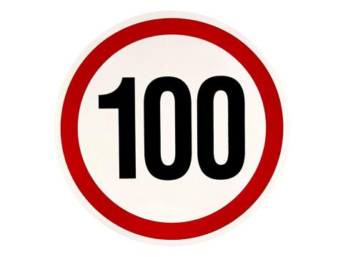 Fényvisszaverős ebességkorlátozó matrica - 13 és 19cm