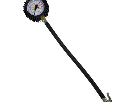 Keréknyomás mérő óra gumitömlővel 12 bar-ig Keréknyomás mérő óra gumitömlővel 12 bar-ig