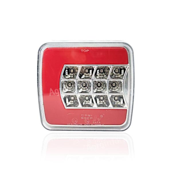 Lámpa LED 4 funkciós áttetsző nem prizmás 12/24V