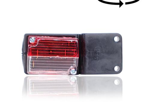 Lámpa kocka piros-fehér Z gumitalpon