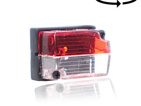 Lámpa kocka piros-fehér sima Lámpa kocka piros-fehér sima