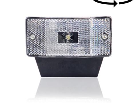 Lámpa helyzet trapéz prizmás fehér ledes tartóval