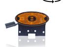 Lámpa helyzet LED ovál sárga tartós FlatpointII Aspöck