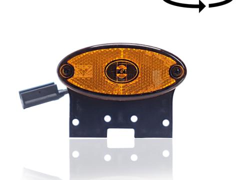 Lámpa helyzet LED ovál sárga tartós FlatpointII Aspöck