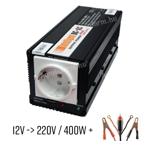 Áramátalakító 220V-ra 400W Intelligent