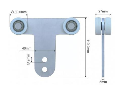 Ponyva görgő Schmitz 30,5mm Ponyva görgő Schmitz 30,5mm