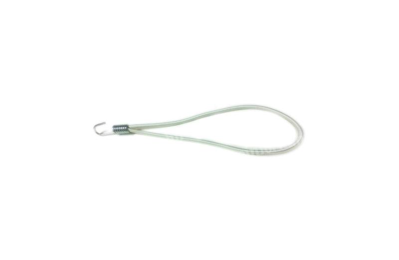 Ponyvafeszítő gumikötél kampóval fehér 30cm