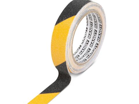 Öntapadó csúszásgátló szalag 5 m sárga fekete csíkos
