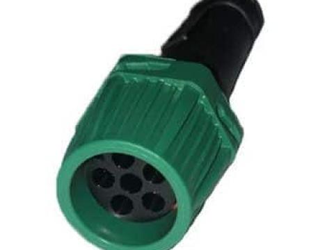 Lámpa csatlakozó 6 pólusú zöld